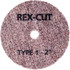 Rex Cut Abrasives 830037 Deburring Wheels; Wheel Diameter (Inch): 2-1/2 ; Face Width (Inch): 1/16 ; Center Hole Size (Inch): 1/4 ; Abrasive Material: Aluminum Oxide ; Grade: Medium ; Wheel Type: Type 1