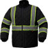 GSS Safety 8009-3XL Rain Jacket: Size 3X-Large, Black, Polyester