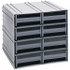 Quantum Storage QIC-83GY 8 Bin Interlocking Storage Cabinets