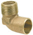 NIBCO B070000 Cast Copper Pipe 90 ° Elbow: 1/2" x 3/4" Fitting, C x M, Pressure Fitting