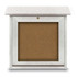 United Visual Products UVSM1818-WHITE- Enclosed Bulletin Board: 18" Wide, 18" High, Cork, Tan