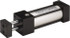 Norgren NB03A-N02-AACM0 Double Acting Rodless Air Cylinder: 1-1/8" Bore, 3" Stroke, 150 psi Max, 1/8 NPT Port, Side Tapped Mount