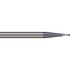 Micro 100 AMRM-018-2X Square End Mill: 1.8 mm Dia, 2 Flutes, 5.3 mm LOC, Solid Carbide, 30 ° Helix