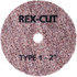 Rex Cut Abrasives 830043 Deburring Wheels; Wheel Diameter (Inch): 2-1/2 ; Face Width (Inch): 1/8 ; Center Hole Size (Inch): 1/4 ; Abrasive Material: Aluminum Oxide ; Grade: Medium ; Wheel Type: Type 1