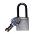 Brady 123321 Lockout Padlock: Keyed Different, Aluminum, Aluminum Shackle, Silver