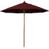 California Umbrella 194061627495 Patio Umbrellas; Fabric Color: Burgundy ; Base Included: No ; Fade Resistant: Yes ; Diameter (Feet): 9 ; Canopy Fabric: Pacifica