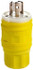 Leviton 26W49 Straight Blade Plug: Industrial, L7-20P, 277VAC, Yellow