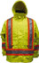 Viking 6410JG-M Rain Jacket: Size Medium, High-Visibility Lime, Polyester
