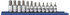 GEARWRENCH 80580 Hex Bit Socket Set: 3/8" Drive, 12 Pc, 2 to 12 mm Hex