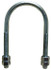 Empire 137G0400 Round U-Bolt: Without Mount Plate, 1/2-13 UNC, 3" Thread Length, for 4" Pipe, Steel