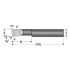 Scientific Cutting Tools B110700RA Corner Radius Boring Bar: 0.11" Min Bore, 0.7" Max Depth, Right Hand Cut, Submicron Solid Carbide