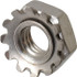 Value Collection 1-KN-10F #10-32, 5/32" High, Uncoated, Stainless Steel K-Lock Hex Nut with External Tooth Lock Washer