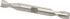 Cleveland C42065 Square End Mill: 3/8'' Dia, 9/16'' LOC, 3/8'' Shank Dia, 3-1/2'' OAL, 2 Flutes, High Speed Steel