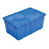 Orbis 5899875 2.4 Cu Ft, 70 Lb Load Capacity Blue Polyethylene Attached-Lid Container