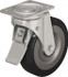 Blickle 10884 Swivel Top Plate Caster: Solid Rubber, 8" Wheel Dia, 1-31/32" Wheel Width, 1,320 lb Capacity, 9-41/64" OAH