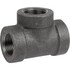 USA Industrials ZUSA-PF-20520 Black Pipe Fittings; Fitting Type: Tee ; Fitting Size: 2-1/2" ; End Connections: NPT ; Material: Iron ; Classification: 300 ; Fitting Shape: Tee