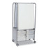 GRATNELLS USA, LLC MST054420 Callero MakerHub Trolley Set 01, Metal, (2) Magnetic Whiteboards, (4) F2 Deep Bins, 27.4" x 17.3" x 56.3", Silver/Trans Frost