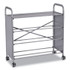 GRATNELLS USA, LLC SSET014419 Callero Tilted Tray Trolley Set 01, Metal, 1 Shelf, 9 F2 Deep Bins, 40.6" x 17.3" x 41.5", Silver/Light Gray