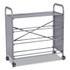GRATNELLS USA, LLC SSET034419 Callero Plus Treble Column Trolley Set 03, Metal, 1 Shelf, 24 F1 Shallow Bins, 40.6" x 17.3" x 41.5", Silver/Light Gray