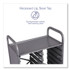 GRATNELLS USA, LLC SSET034419 Callero Plus Treble Column Trolley Set 03, Metal, 1 Shelf, 24 F1 Shallow Bins, 40.6" x 17.3" x 41.5", Silver/Light Gray