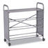 GRATNELLS USA, LLC SSET034420 Callero Plus Treble Column Trolley Set 03, Metal, 1 Shelf, 24 F1 Shallow Bins, 40.6 x 17.3 x 41.5, Silver/Translucent Frost