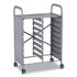 GRATNELLS USA, LLC SSET054419 Callero Plus Double Column Trolley Set 05, Metal, 1 Shelf, 16 F1 Shallow Bins, 27.4" x 17.3" x 41.5", Silver/Light Gray