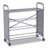 GRATNELLS USA, LLC SSET074410 Callero Plus Treble Column Trolley Set 13, Metal, 1 Shelf, 12 F2 Deep Bins, 40.6" x 17.3" x 41.5", Silver/Grass Green