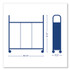 GRATNELLS USA, LLC SSET074420 Callero Plus Treble Column Trolley Set 13, Metal, 1 Shelf, 12 F2 Deep Bins, 40.6" x 17.3" x 41.5", Silver/Translucent Frost