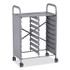 GRATNELLS USA, LLC SSET134406 Callero Plus Double Column Trolley Set 13, Metal, 1 Shelf, 8 F2 Deep Bins, 27.4" x 17.3" x 41.5", Silver/Royal Blue