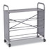 GRATNELLS USA, LLC SSET164419 Callero Plus Treble Column Trolley Set 16, Metal, 1 Shelf, 6 F2 Deep Bins, 40.6" x 17.3" x 41.5", Silver/Light Gray