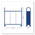 GRATNELLS USA, LLC SSET164420 Callero Plus Treble Column Trolley Set 16, Metal, 1 Shelf, 6 F2 Deep Bins, 40.6" x 17.3" x 41.5", Silver/Translucent Frost