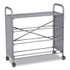 GRATNELLS USA, LLC SSET164420 Callero Plus Treble Column Trolley Set 16, Metal, 1 Shelf, 6 F2 Deep Bins, 40.6" x 17.3" x 41.5", Silver/Translucent Frost