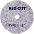 Rex Cut Abrasives 830004 Deburring Wheels; Wheel Diameter (Inch): 2 ; Face Width (Inch): 1/8 ; Center Hole Size (Inch): 1/4 ; Abrasive Material: Aluminum Oxide ; Grade: Medium ; Wheel Type: Type 1