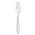 DART SOLO® HSWFX0007BX Impress Heavyweight Full-Length Polystyrene Cutlery, Fork, White, 100/Box