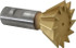 MSC DT250012-60-TIN Dovetail Cutter: 60 °, 2-1/2" Cut Dia, 1-1/8" Cut Width, High Speed Steel