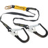 Werner C911800 Lanyards & Lifelines; Load Capacity: 310 ; Type: Arc Flash Twinleg Lanyard ; Construction Type: Webbing ; Harness Type: Fall Arrest ; Lanyard End Connection: Snap Hook ; Anchorage End Connection: Rebar Hook