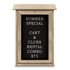 United Visual Products UVDSSM1829LB-SA Enclosed Letter Board: 18" Wide, 29" High, Laminate, Black