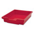 GRATNELLS USA, LLC MST014409 Callero MakerSpace Trolley Set 1, Metal, 1 Shelf, 12 F1 Shallow Bins, 3 F2 Deep Bins, 42.9" x 17.3" x 61.8", Silver/Flame Red