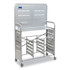 GRATNELLS USA, LLC MST014409 Callero MakerSpace Trolley Set 1, Metal, 1 Shelf, 12 F1 Shallow Bins, 3 F2 Deep Bins, 42.9" x 17.3" x 61.8", Silver/Flame Red