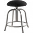 National Public Seating 6810S-02 Adjustable Height Swivel Stool: Fabric, 26" Seat Width, 26" Seat Depth, Black