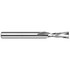 Harvey Tool 998525 Square End Mill: 0.025'' Dia, 0.075'' LOC, 1/8'' Shank Dia, 1-1/2'' OAL, 2 Flutes, Solid Carbide