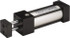 Norgren NB06A-N02-AACM0 Double Acting Rodless Air Cylinder: 1-1/8" Bore, 6" Stroke, 150 psi Max, 1/8 NPT Port, Side Tapped Mount