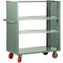 Little Giant. DETS3A-2448-6PY Carts; Cart Type: 2-Sided Adjustable Shelf Truck ; Caster Type: 2 Rigid; 2 Swivel ; Brake Type: No Brake ; Width (Inch): 24 ; Assembly: Comes Assembled ; Material: Steel