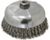 Weiler 94704 Cup Brush: 6" Dia, 0.023" Wire Dia, Steel, Knotted