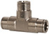 Norgren 120600700 Push-To-Connect Tube to Tube Tube Fitting: Pneufit Union Tee, 1/2" OD