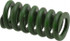 Associated Spring Raymond 106-204 Die Spring: 1/2" Hole Dia, 9/32" Rod Dia, 1" Free Length, Green