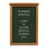 United Visual Products UVSD4832LB-CEDA Enclosed Letter Board: 42" Wide, 32" High, Fabric, Woodland Green