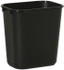 Rubbermaid FG295500BLA Trash Can: 14 qt, Rectangle, Black