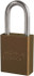 American Lock S1106BRN Lockout Padlock: Keyed Different, Key Retaining, Aluminum, Plated Metal Shackle, Brown