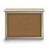 United Visual Products UVSDB4536-SAND- Enclosed Bulletin Board: 45" Wide, 36" High, Cork, Tan